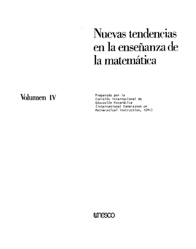 Nuevas tendencias en la enseñanza de la matemática, v. 4